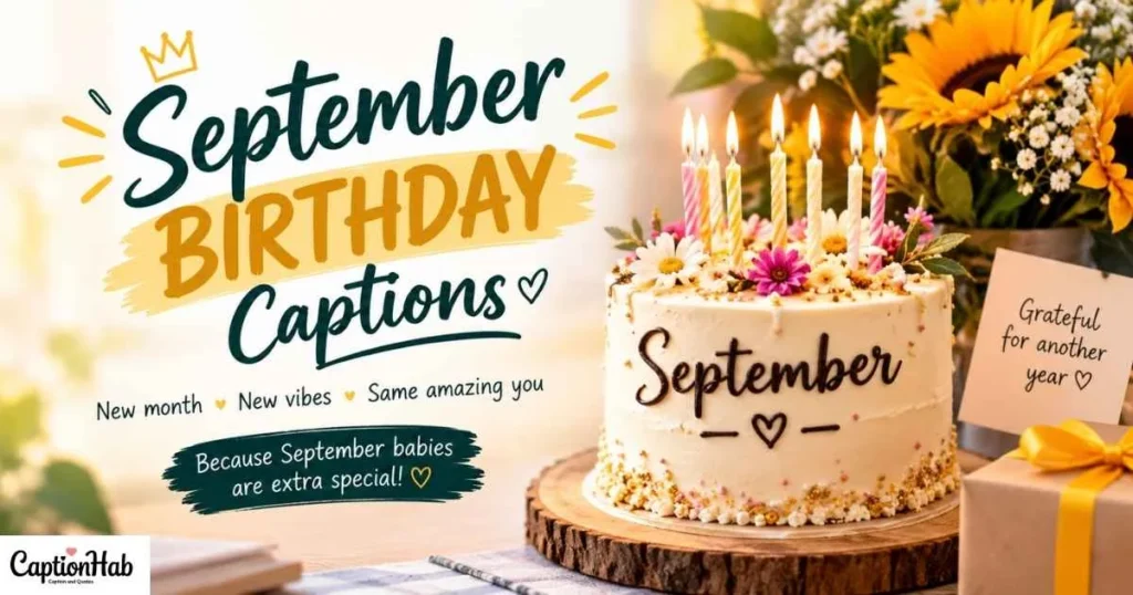 September Birthday Captions