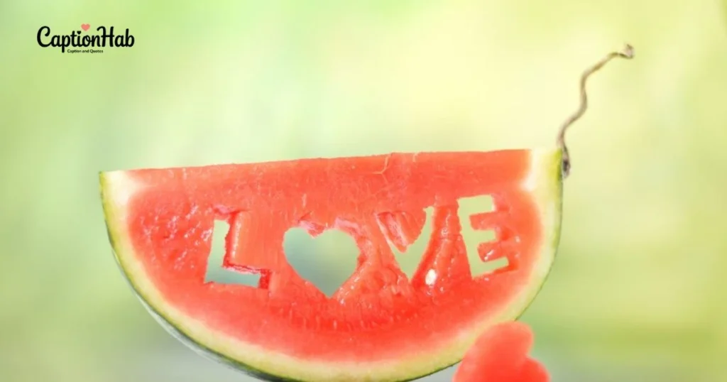 Watermelon Love Romantic And Sweet Captions
