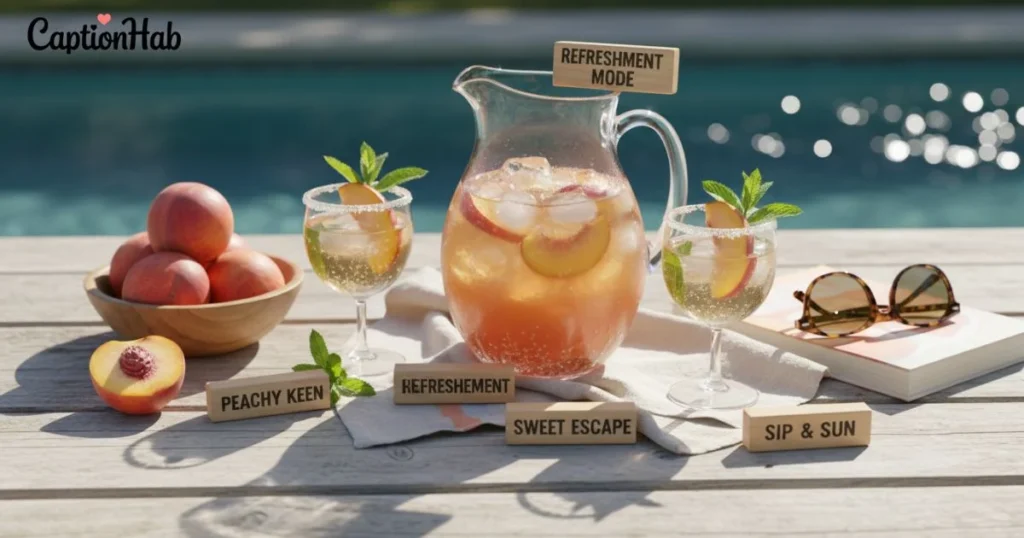 Healthy Peach Captions