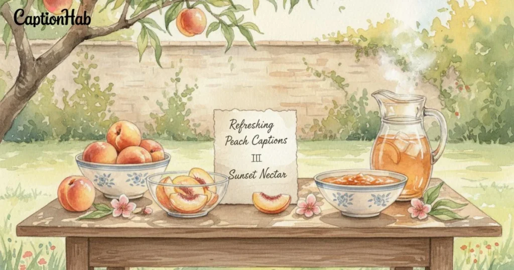 Refreshing Peach Captions