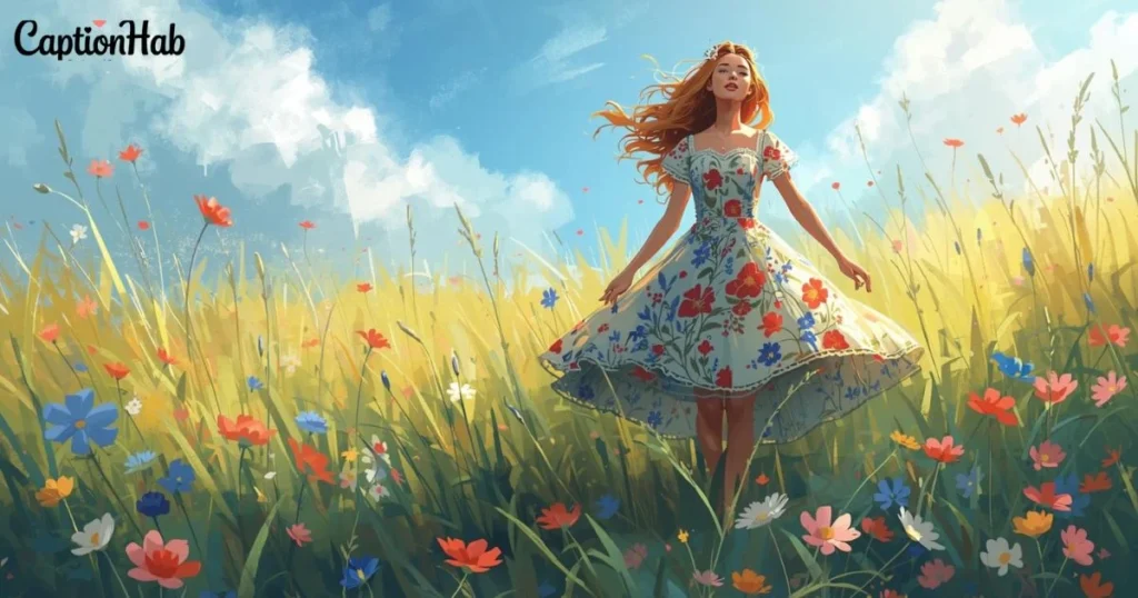 Floral Dress Captions