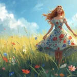 Floral Dress Captions