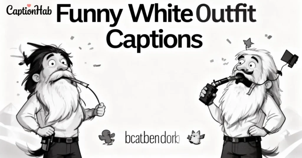 Funny White Outfit Captions