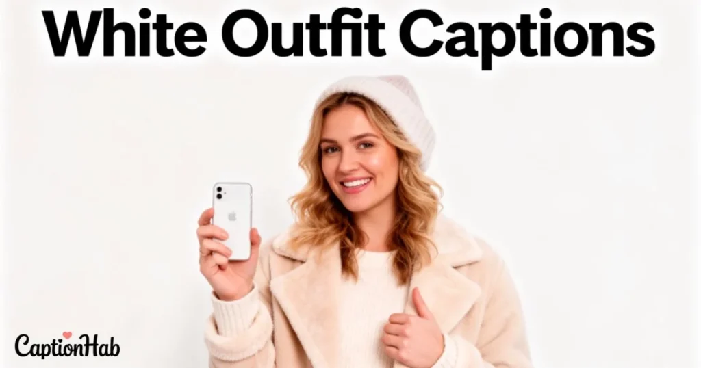 White Outfit Captions