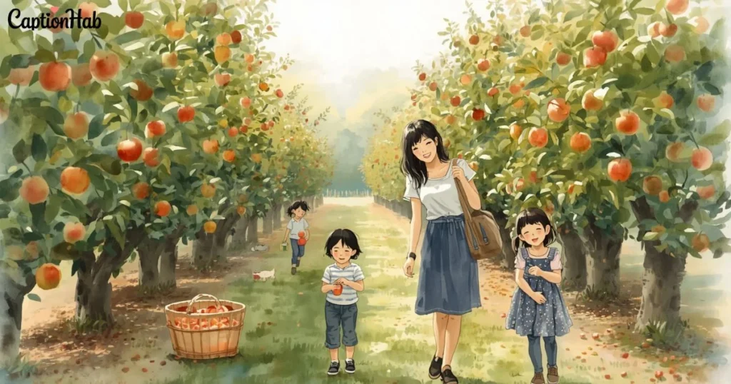 Apple Picking Captions