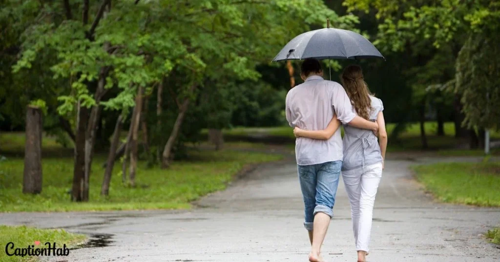 Romantic Rain Captions