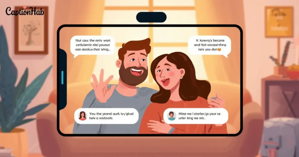 Video Call Captions With Husband