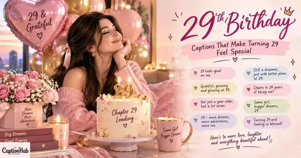 29th Birthday Caption