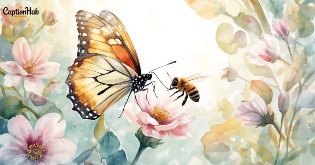 Butterfly And Bee