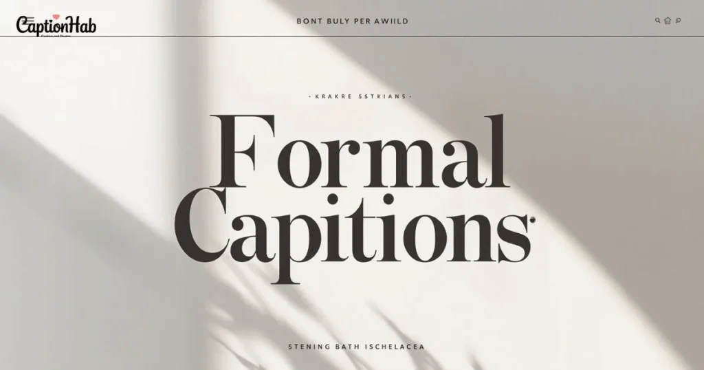 Formal Captions