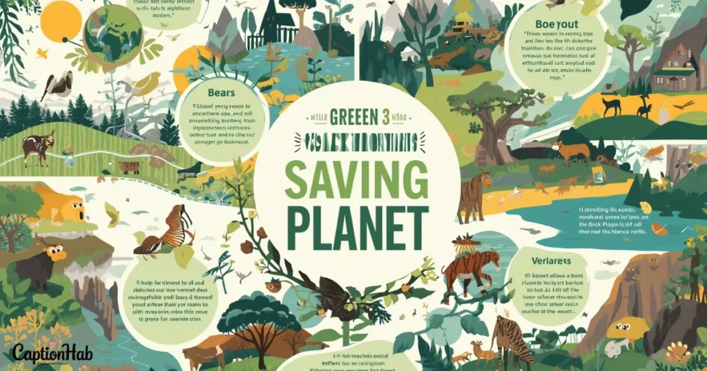 Green Captions About Saving The Planet