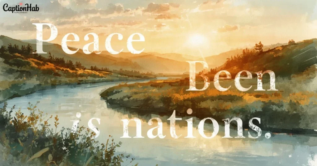 Peace Captions