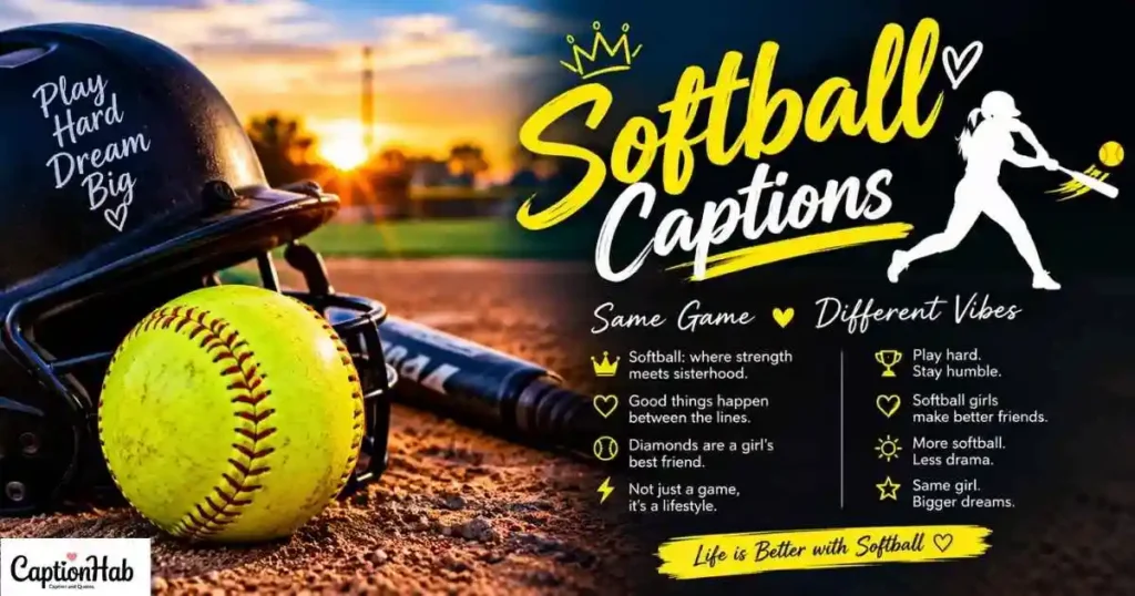 Softball Caption