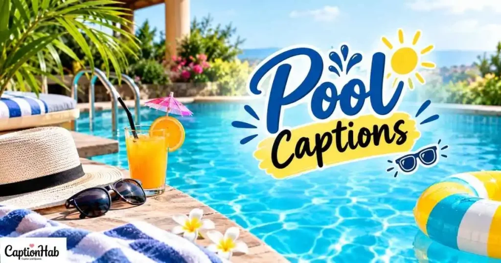 Trendy Pool Caption