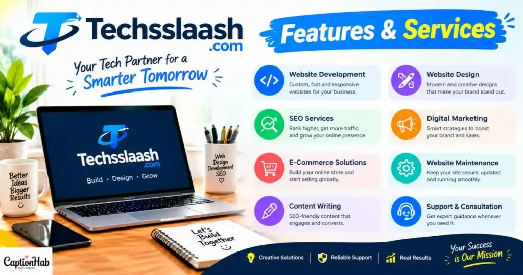 Techsslaash Com Features