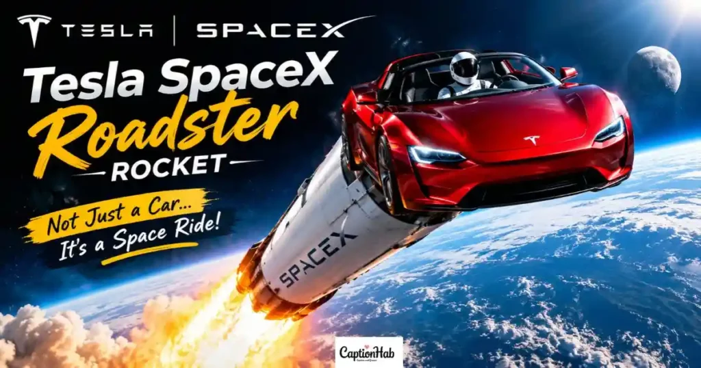 Tesla Spacex Roadster Rocket Captions
